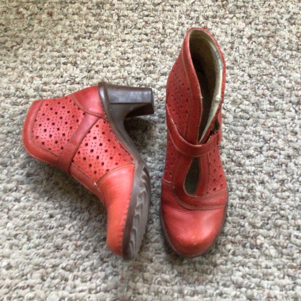 Red Leather Boots